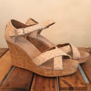 Toms Wedge Sandal 7.5